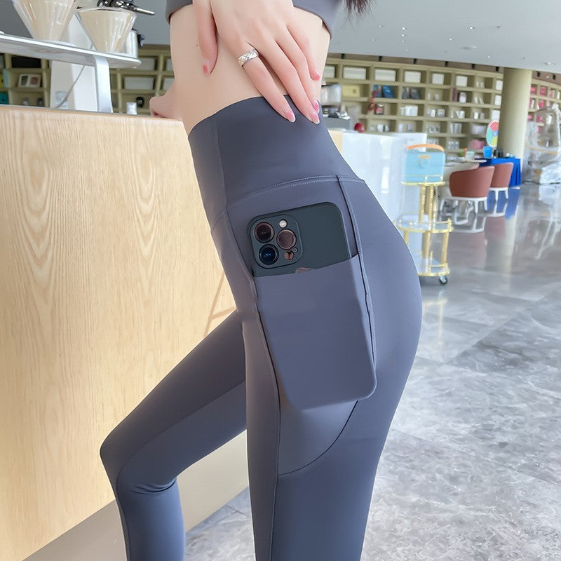 Women's Side Pockets With Lettered Outer Leggings