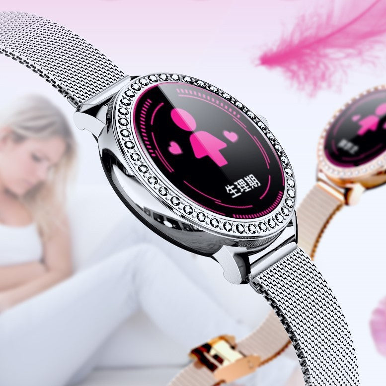 Round Smartwatch with Steel Strap