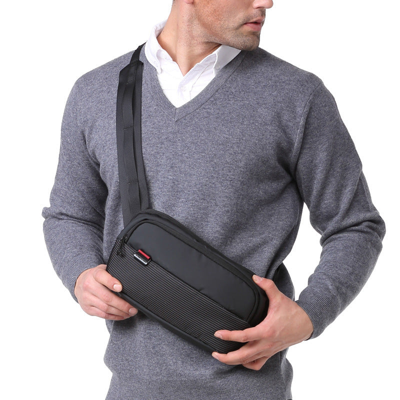 Multi-Compartment Nylon Chest Bag