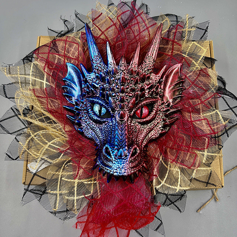 Halloween Dragon Face Garland Ball Party Decoration Wreath