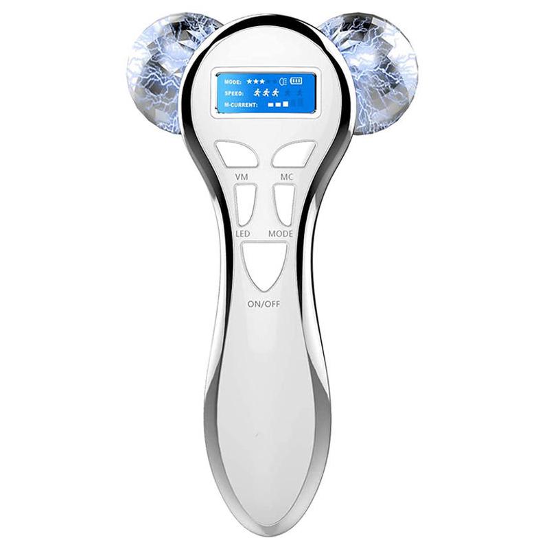 Rechargeable Facial Roller with LCD Display