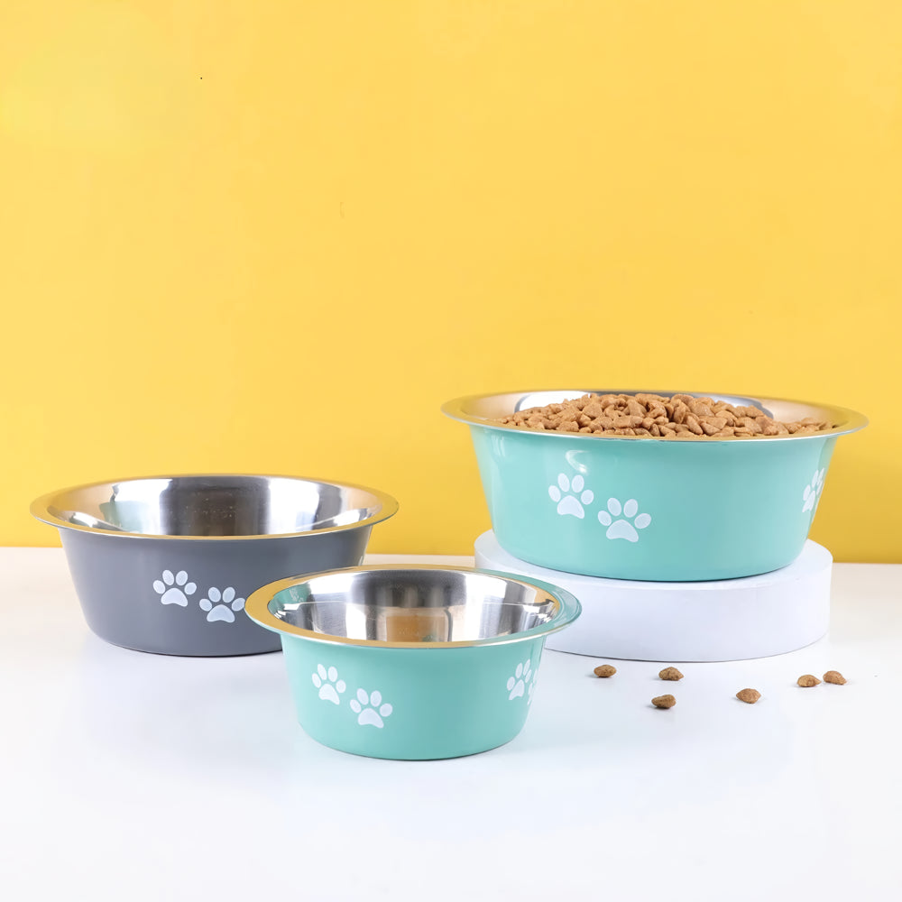 Stainless Steel Dog Bowl with Non-Slip Base