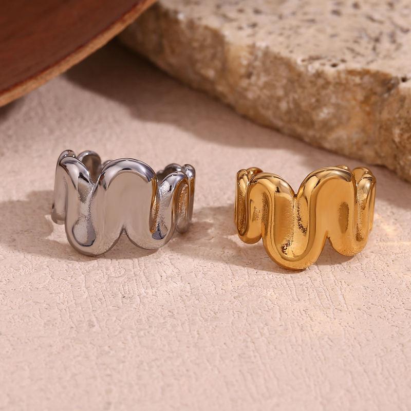 Adjustable Wave Spring Open Ring