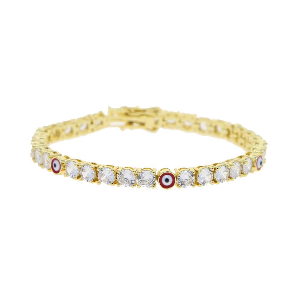 5mm Zircon Eye Tennis Chain Bracelet - Trendha
