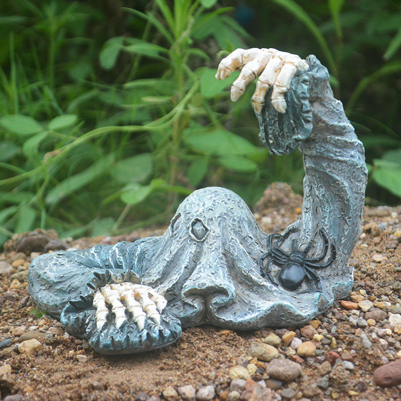 Emerging Skeleton Resin Garden Ornament