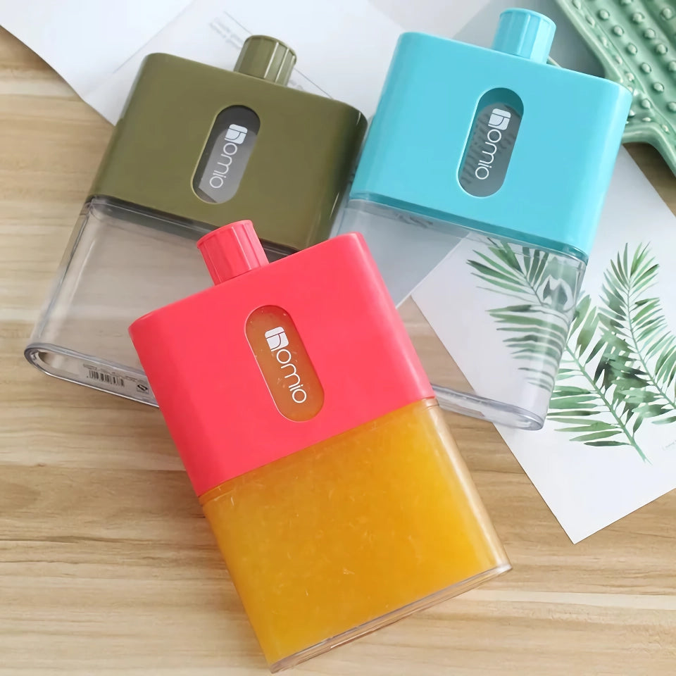 A5-Style Flat Water Bottle - Portable Paper Pad Flask