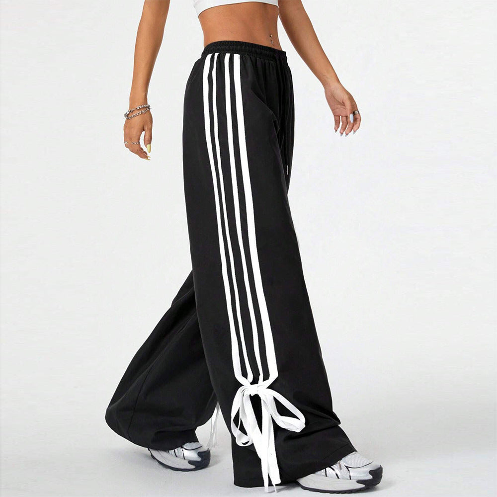 Women's Clothes Casual Pants Slimming High Waist Wide Legs Trousers