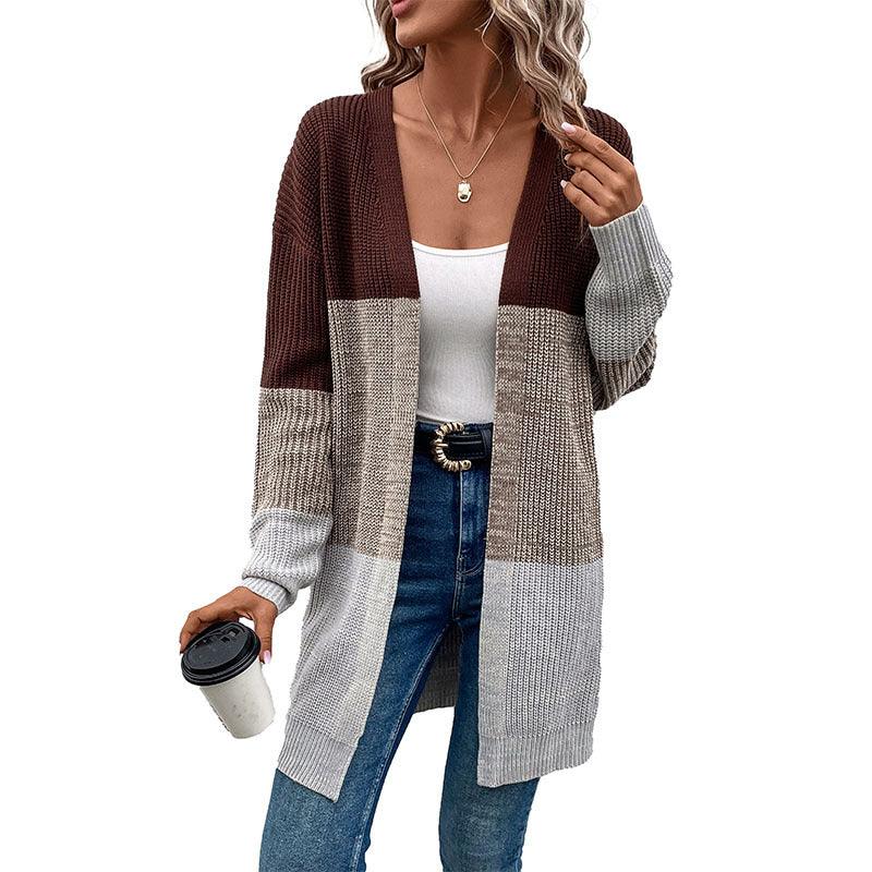 Autumn And Winter New Fashion Women's Wear Casual Multicolor Cardigan Mid-length Sweater - Trendha