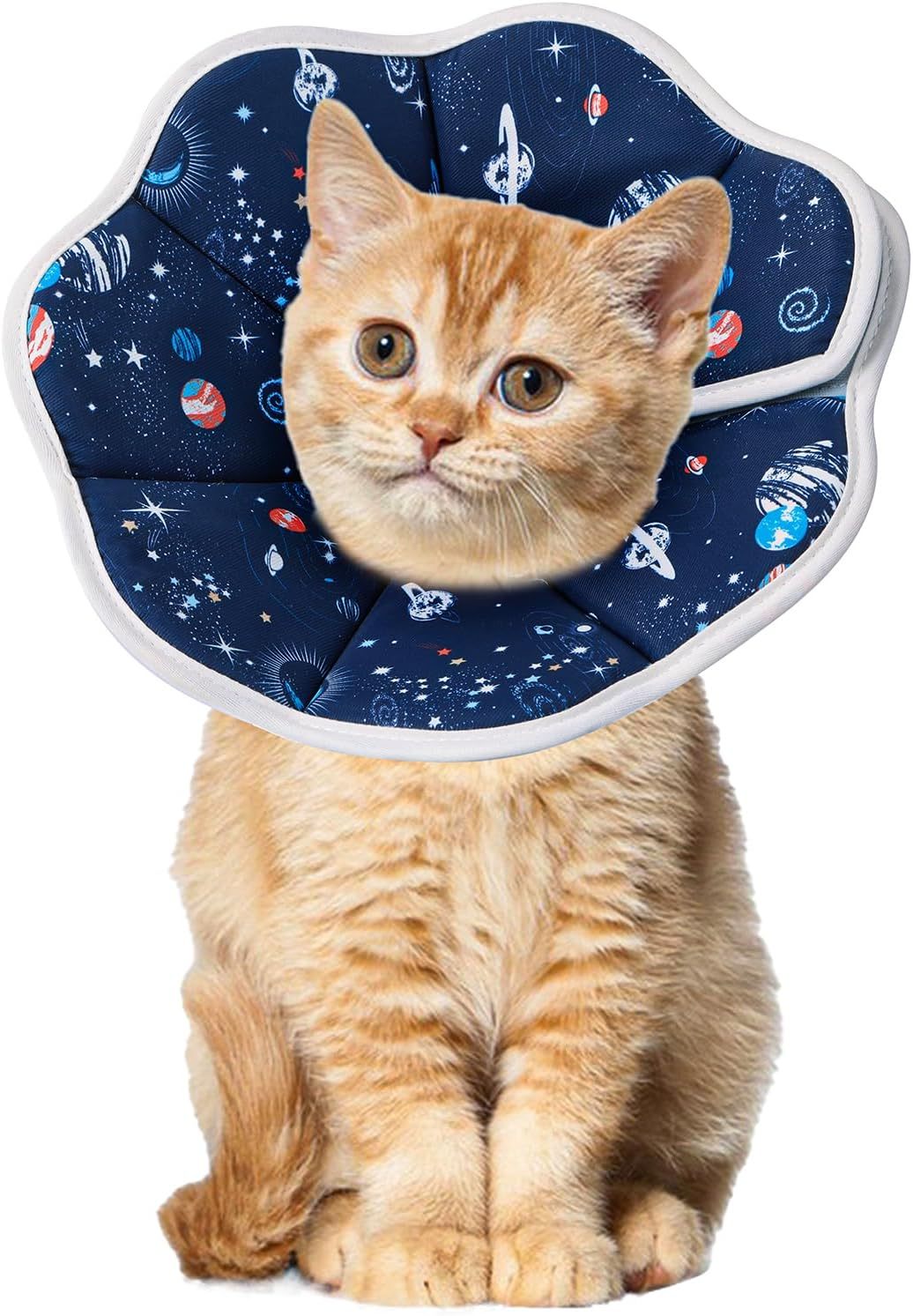Adjustable Soft Fabric Cat Cone Collar