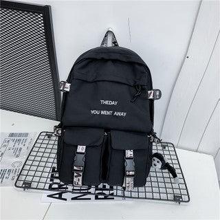 Backpack Female New Korean Style Fashion Brand College Style Schoolbag Male College Student Leisure Simple Backpack - Trendha