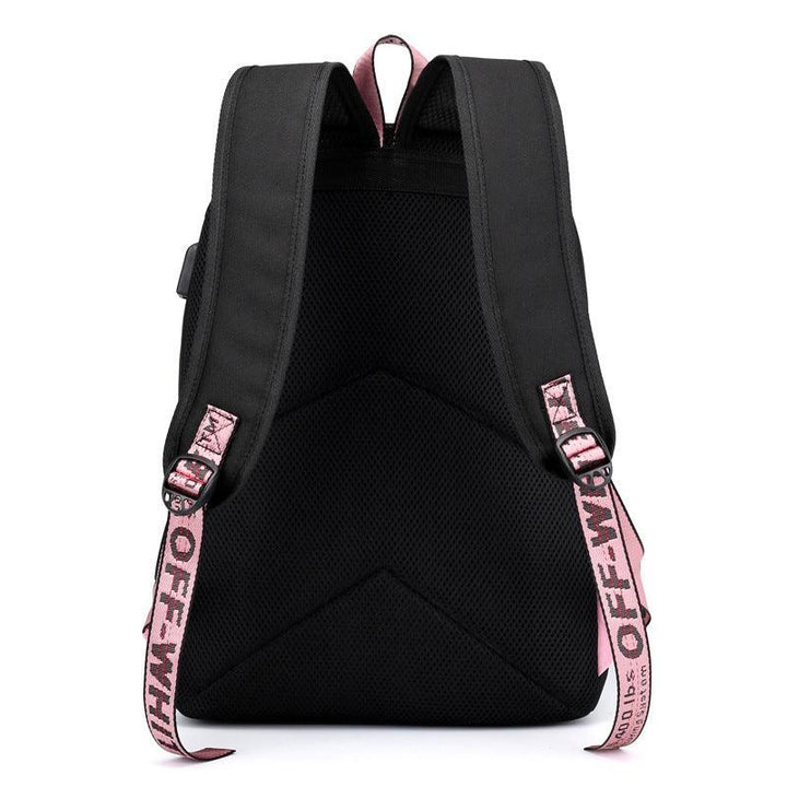 Backpack Korean Style USB Charging Student Female Large-capacity Backpack - Trendha