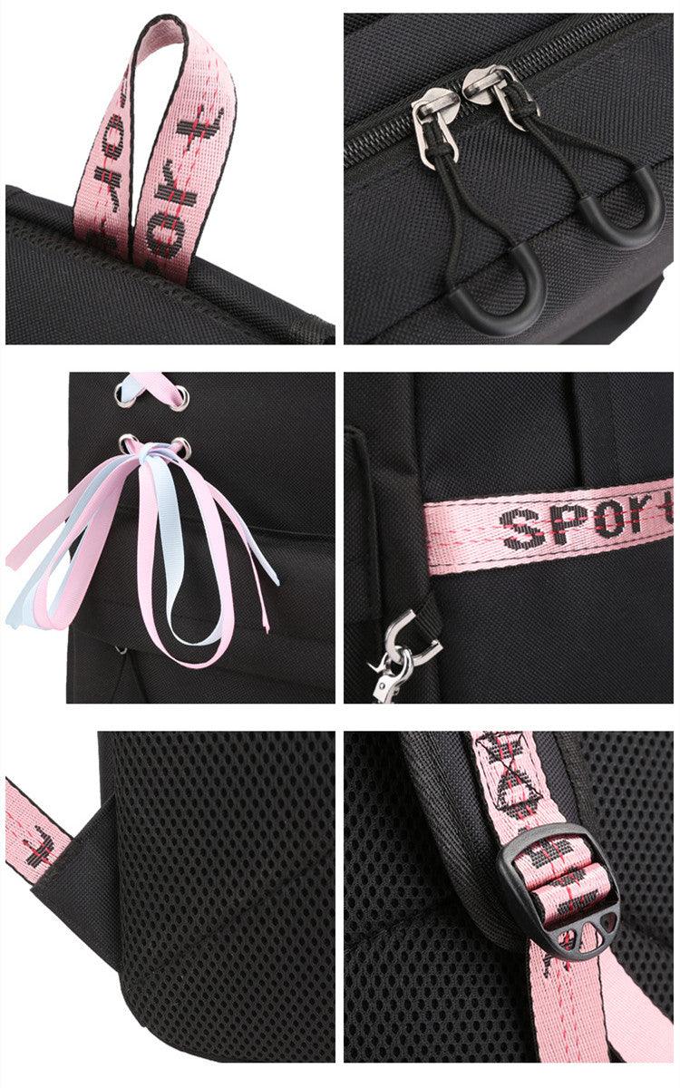 Backpack Korean Style USB Charging Student Female Large-capacity Backpack - Trendha