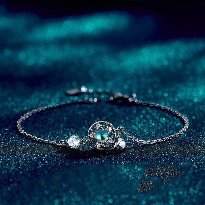 Braceletwomen's Sterling Silver Fashion Moonstone Bracelet - Trendha