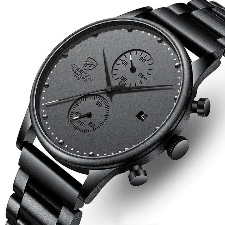 Business Men's Watch Hot Selling Waterproof Steel Band Multifunctiona - Trendha