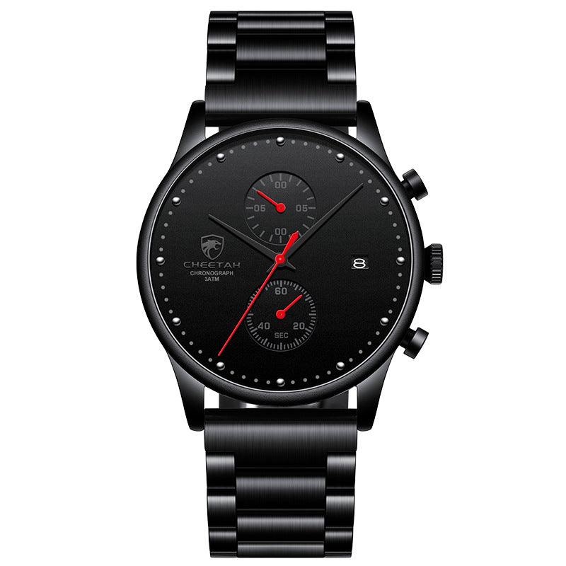 Business Men's Watch Hot Selling Waterproof Steel Band Multifunctiona - Trendha