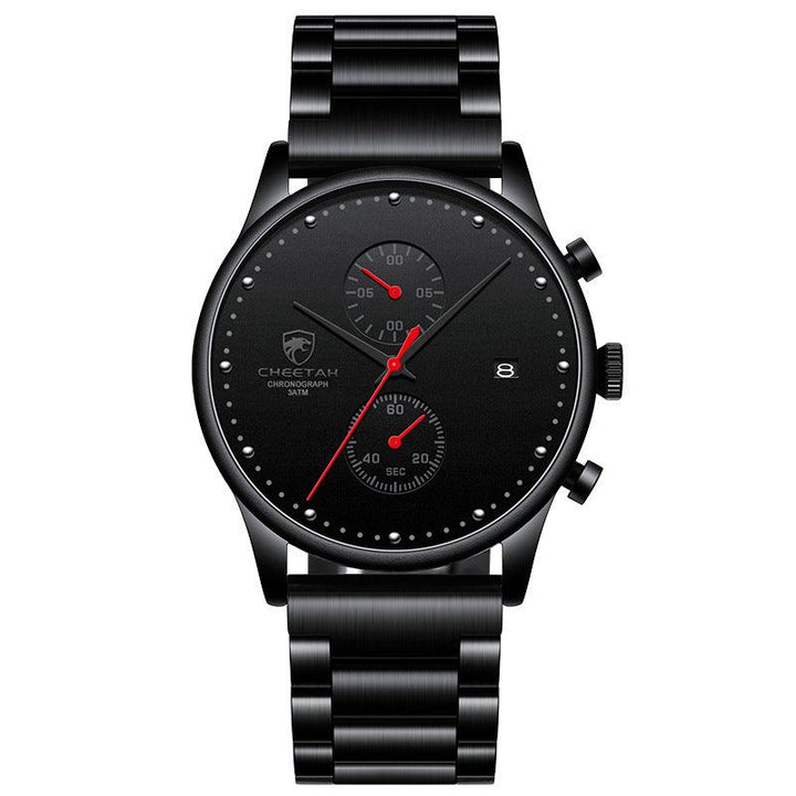 Business Men's Watch Hot Selling Waterproof Steel Band Multifunctiona - Trendha
