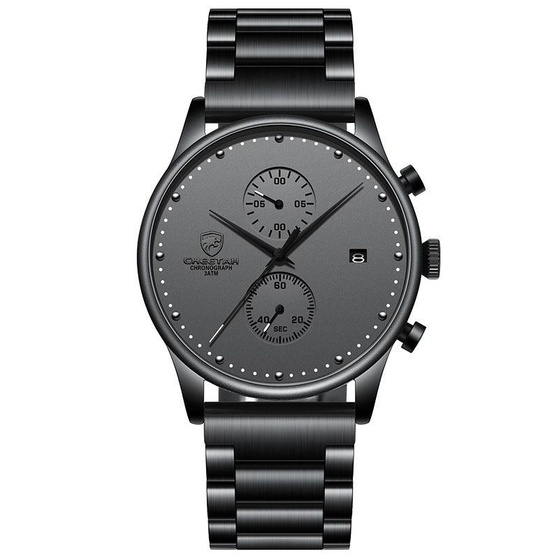 Business Men's Watch Hot Selling Waterproof Steel Band Multifunctiona - Trendha