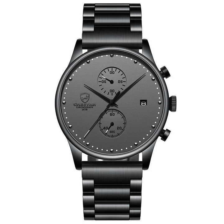 Business Men's Watch Hot Selling Waterproof Steel Band Multifunctiona - Trendha