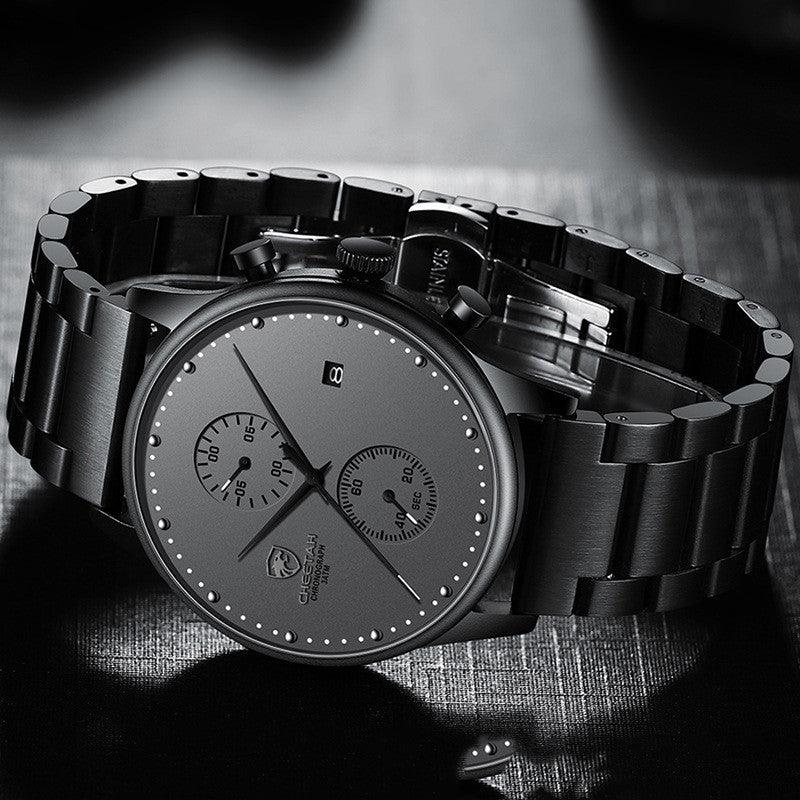 Business Men's Watch Hot Selling Waterproof Steel Band Multifunctiona - Trendha