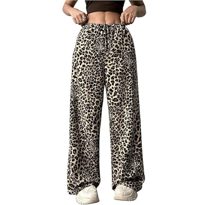 All-match Leopard Print Low Waist Casual Pants