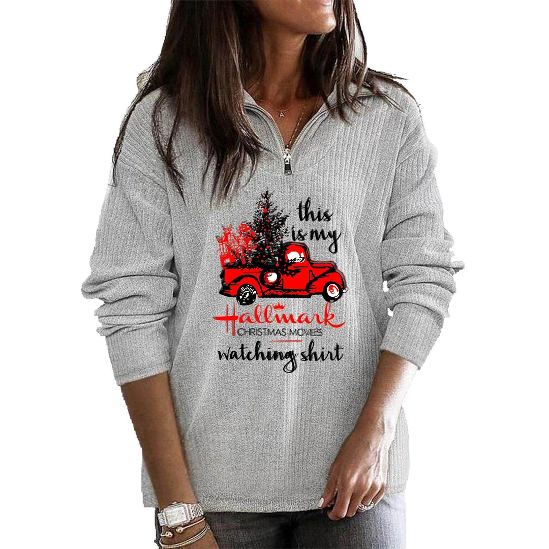 Cashmere Zipper Stand Collar Loose Women's Sweater - Trendha