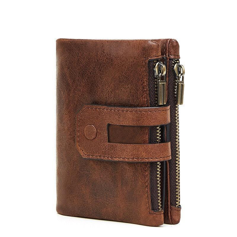 Casual Fashion Double Zipper Multi-card Pocket Wallet - Trendha