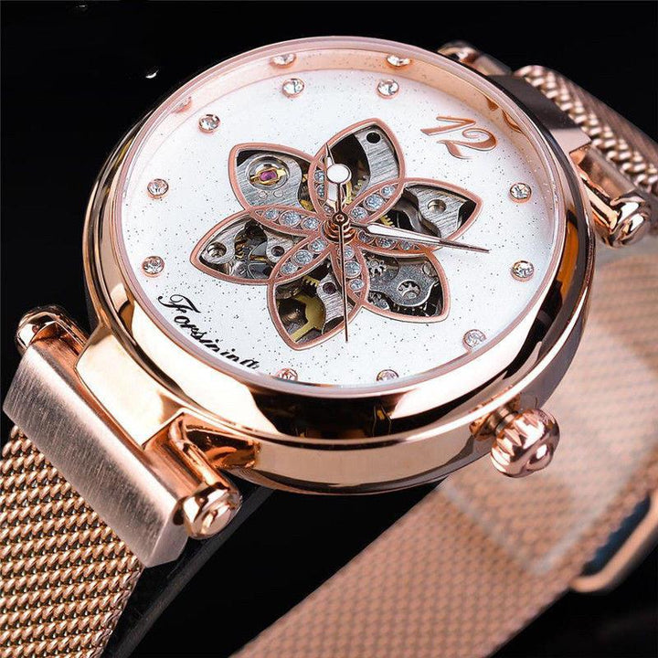 Casual Mesh Belt Automatic Mechanical Watch - Trendha