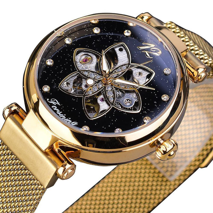Casual Mesh Belt Automatic Mechanical Watch - Trendha
