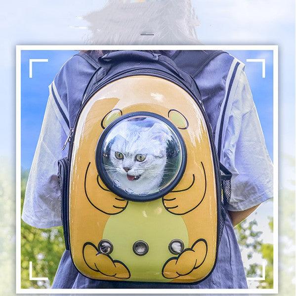 Cat Bag Going Out Portable Double Shoulder To Go Bag Pet Cat Backpack - Trendha