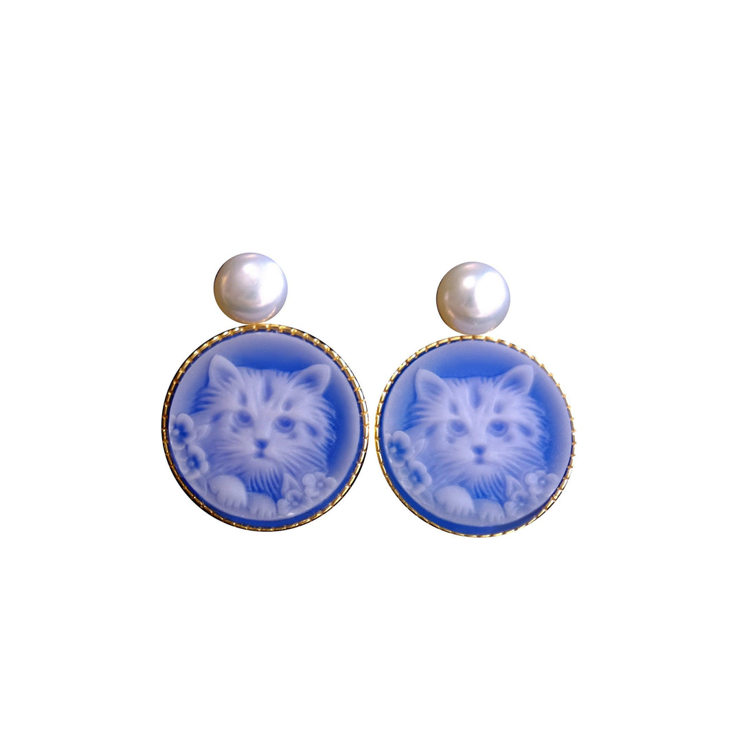 Cat Earrings Trendy Sterling Silver Niche Design Sense - Trendha