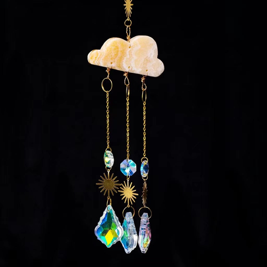 Crystal Cloud Sun Catcher Wind Chimes Christmas Pendant Pendant Chain
