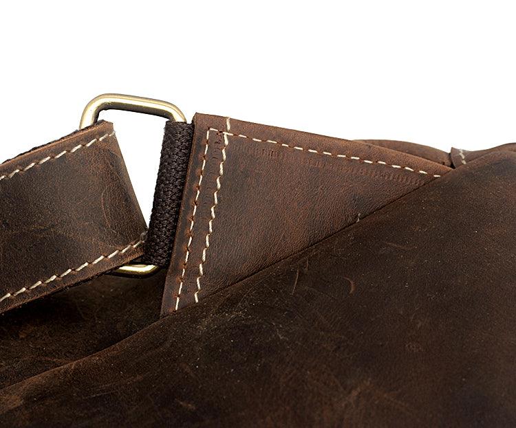 Crazy Horse Men's Leather Korean Style Backpack Retro - Trendha