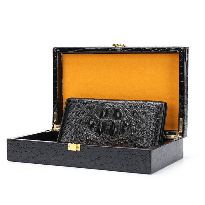Crocodile Leather Wallet Cowhide Men's Multi Card Long Style - Trendha