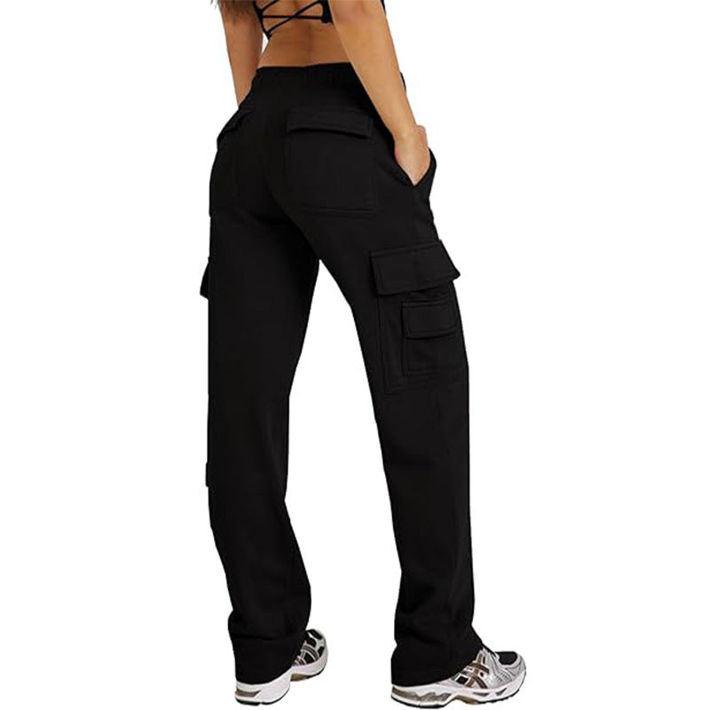 Multi-pocket Cargo Pants Casual Loose Sports Fitness Wide Leg Pants