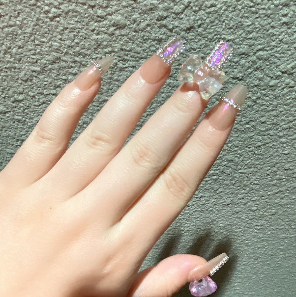 Butterfly-Style Press-On Nails, Short Tapered Set