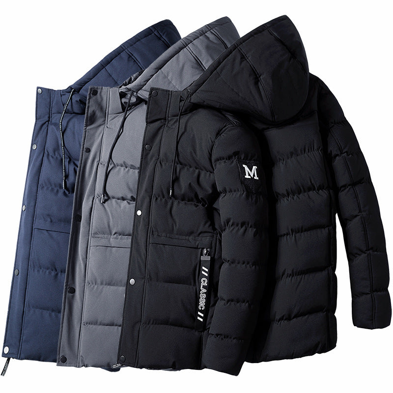 Short Padded Jacket with Detachable Hood
