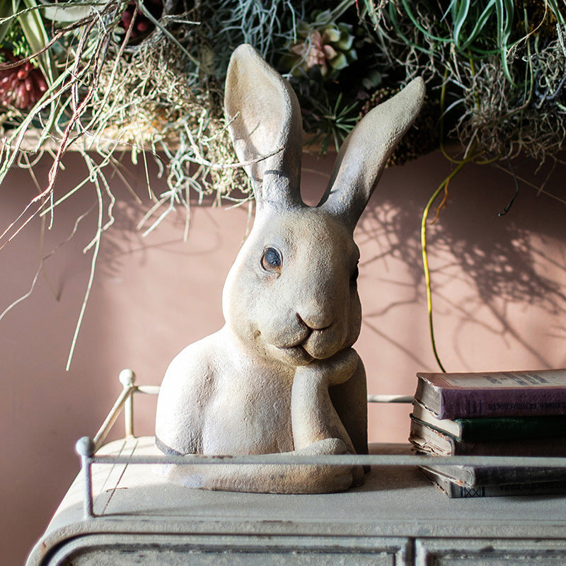 Rabbit Bust Sculpture for Indoor Display
