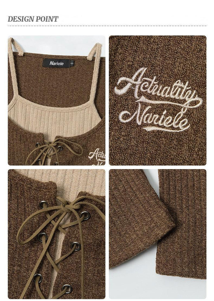 Embroidered Knitted Cardigan Long-sleeved T-shirt Women's Short Top - Trendha