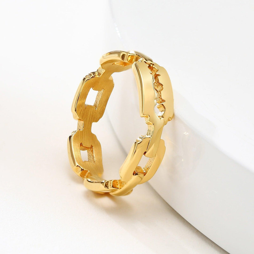 European And American Trendy Black Blade Titanium Steel Ring - Trendha