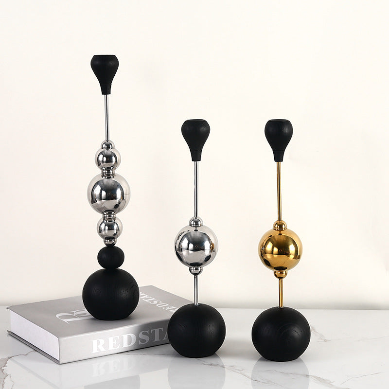 Electroplated Metal Candlestick Holders