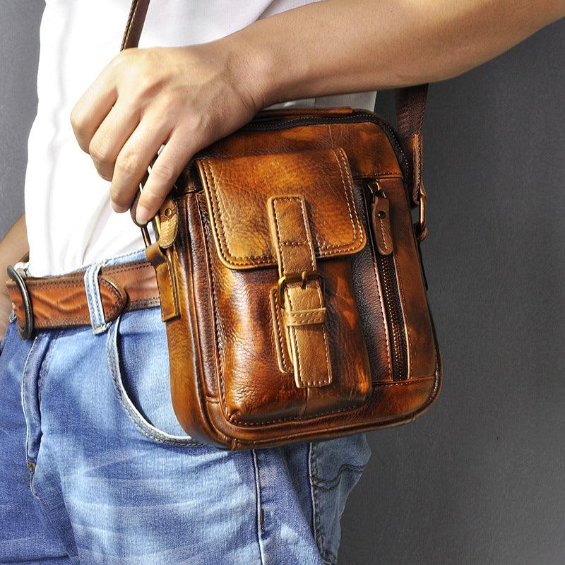 Fashion Casual Shoulder Bag Top Layer Cowhide