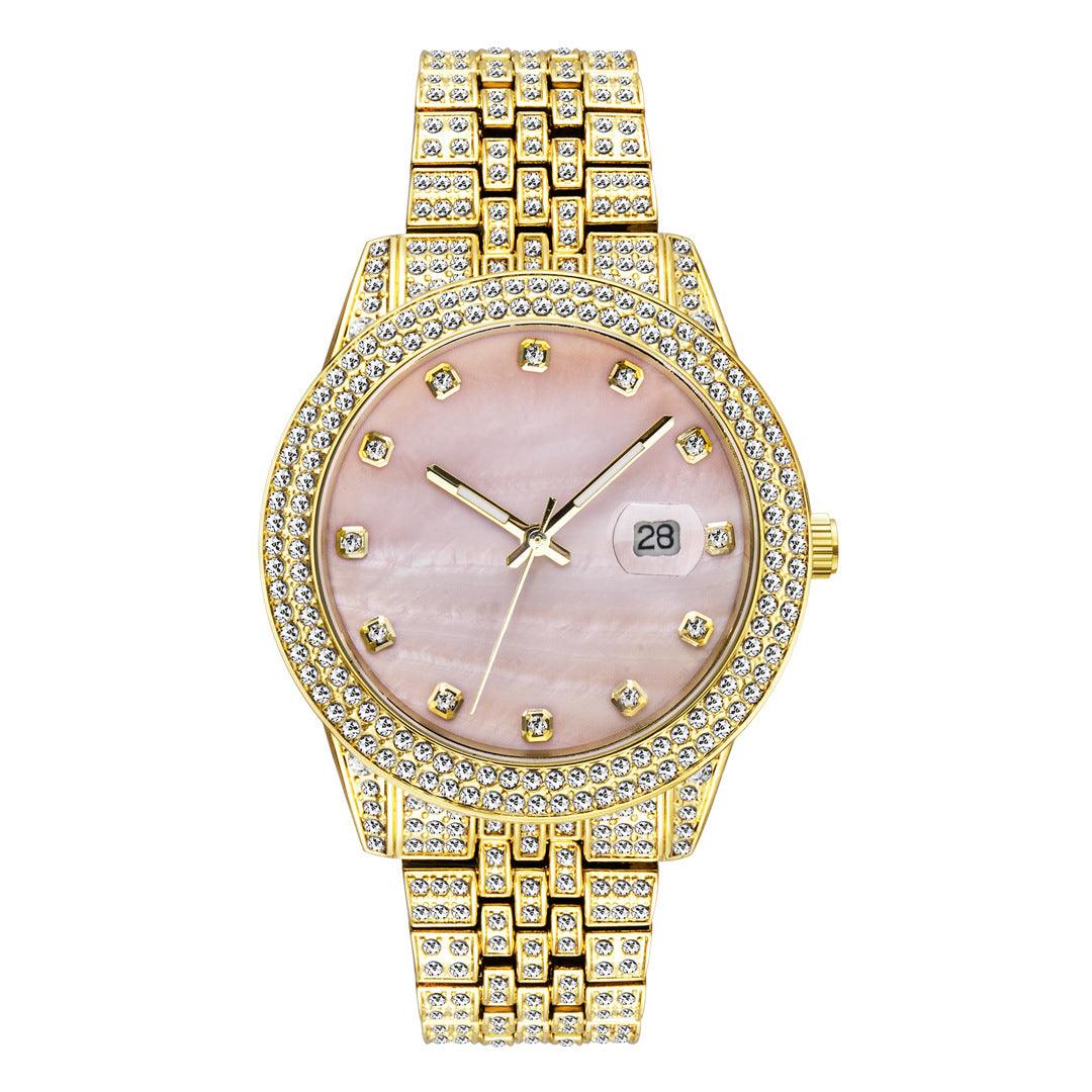 Fashion Hip Hop Diamond Watch Full Diamond Luminous - Trendha