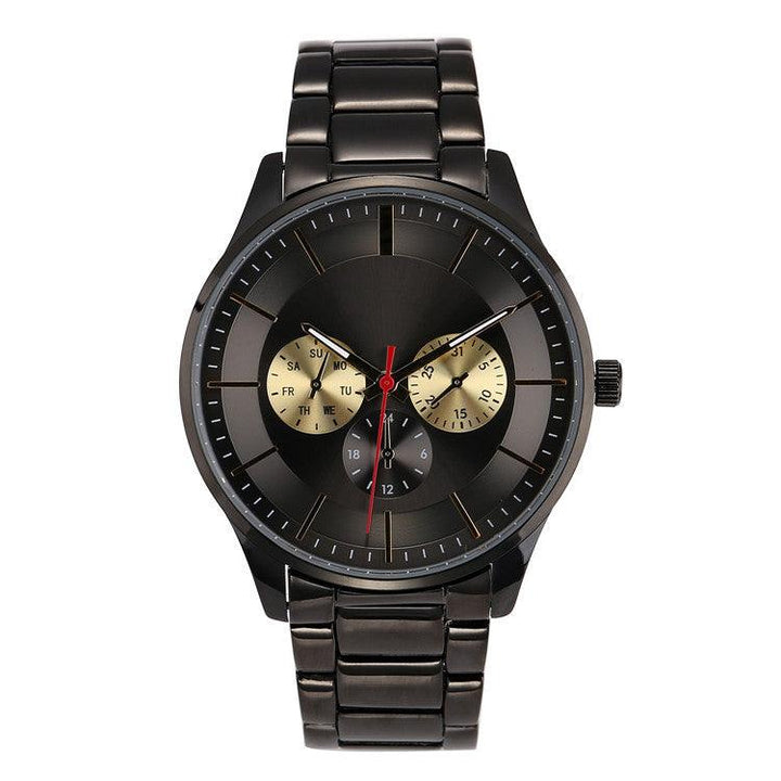 Fashion Three Eyes False Six Hands Quartz Watch - Trendha