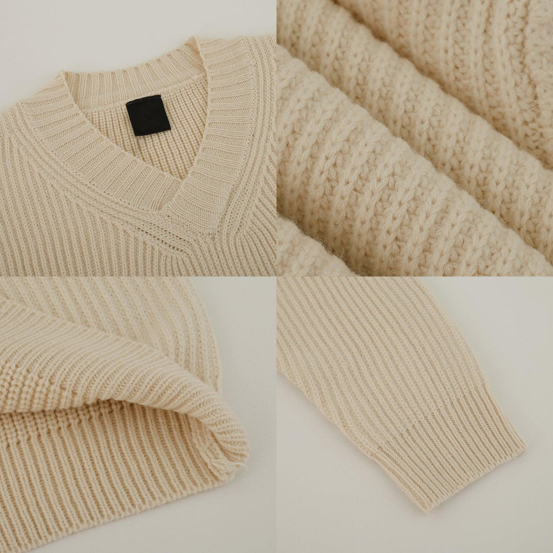 Fashion V-neck Sweater Men's Long Sleeve - Trendha