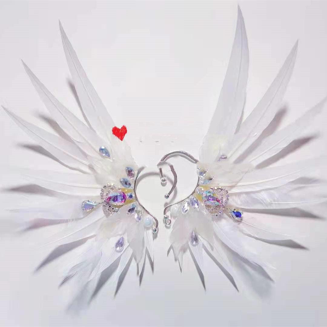 Feather Earrings Angel Wings Jewelry