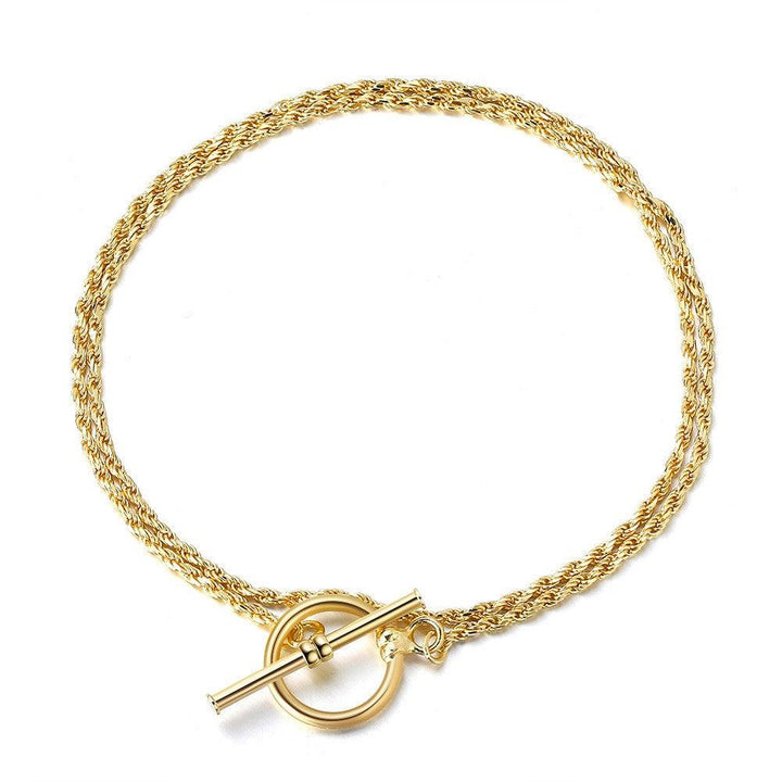 Fried Dough Twists Chain Diamond Bracelet - Trendha