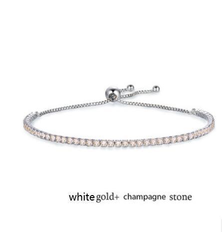 Full Diamond Single Row Tennis Bracelet - Trendha