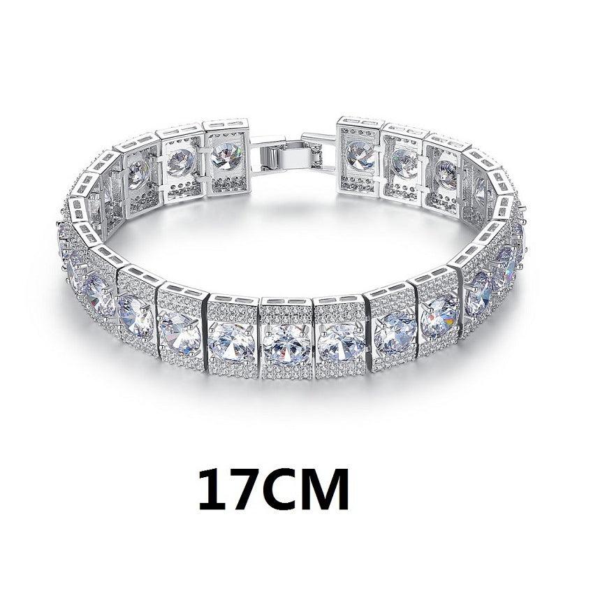 High-grade Copper Inlaid Zircon Bracelet European And American Entry Lux - Trendha