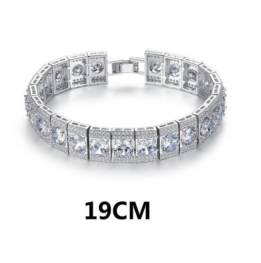 High-grade Copper Inlaid Zircon Bracelet European And American Entry Lux - Trendha