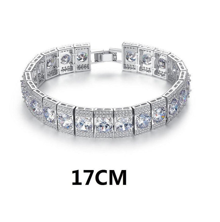 High-grade Copper Inlaid Zircon Bracelet European And American Entry Lux - Trendha